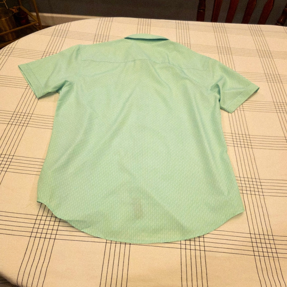 Mint Green Casual Button Down Shirt - Picture 6 of 6